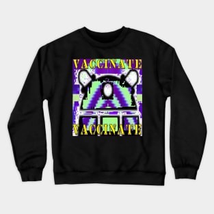 Vaccine Pandemic lockdown Robot by LowEndGraphics Crewneck Sweatshirt